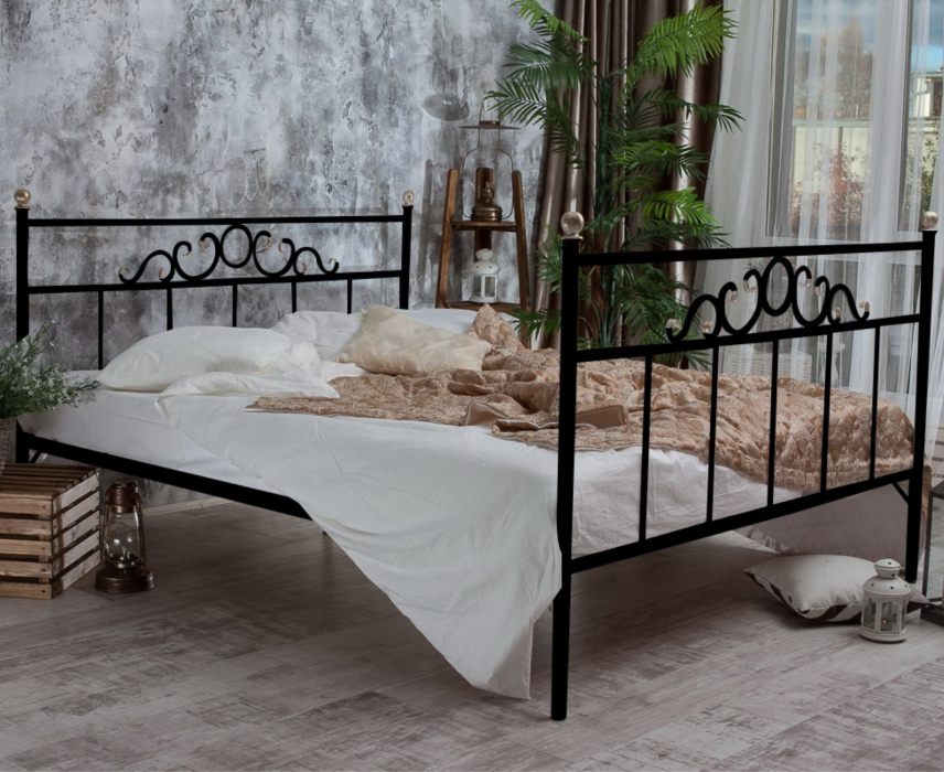 Кованые кровати, Кованая кровать Сандра1.4 с двумя спинками