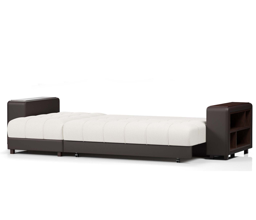 Диваны угловые в гостиную, Диван-кровать угловой  Дубай еврокнижка,велюр+экокожа