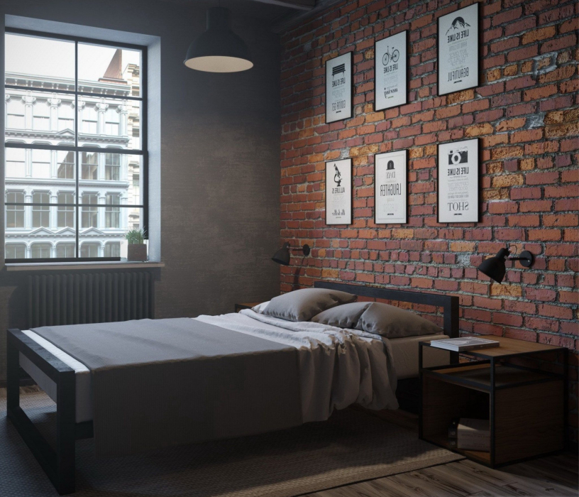 Кровати 90 см, Кровать в стиле лофт Ричмонд 0.9