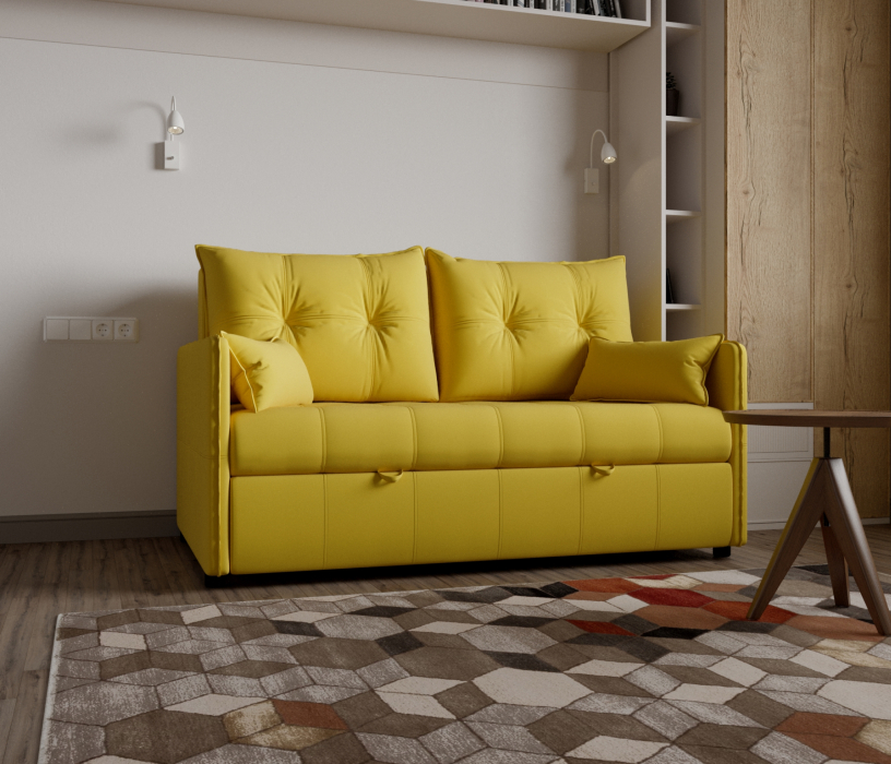 Диваны выкатные, Прямой диван Палермо,выкатной,велюр