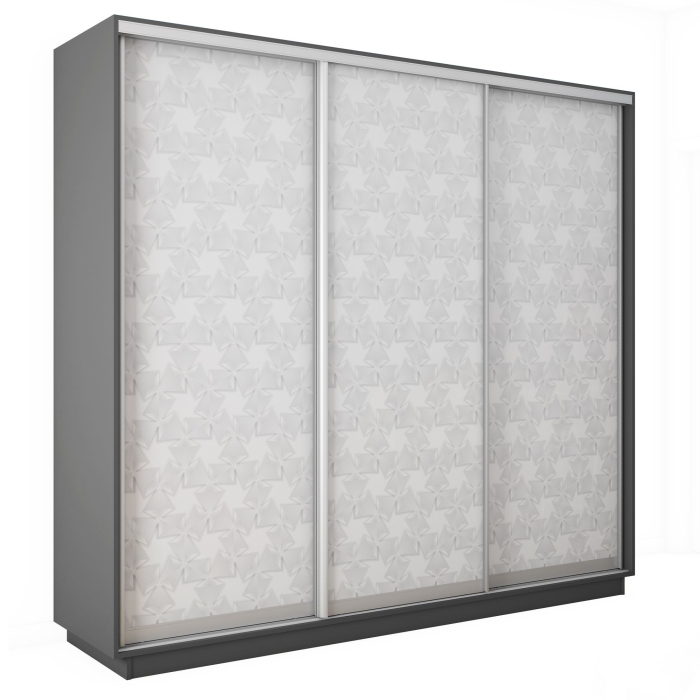 Шкафы-купе 3-х дверные, Шкаф-купе Экспресс 3-х дверный Фотопечать Калейдоскоп Стекла 180х45х240