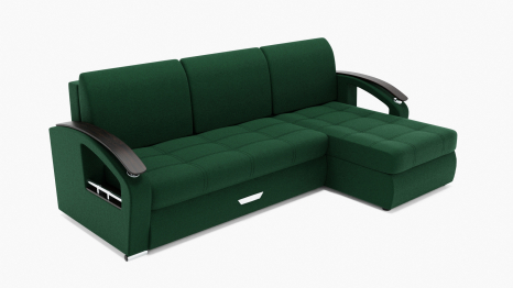 Угловой диван Дубай-1 с оттоманкой ППУ, велюр