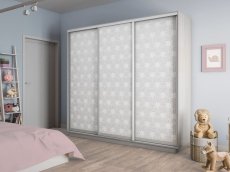 Шкафы-купе 3-х дверные, Шкаф-купе Экспресс 3-х дверный Фотопечать Калейдоскоп Стекла 210х45х220