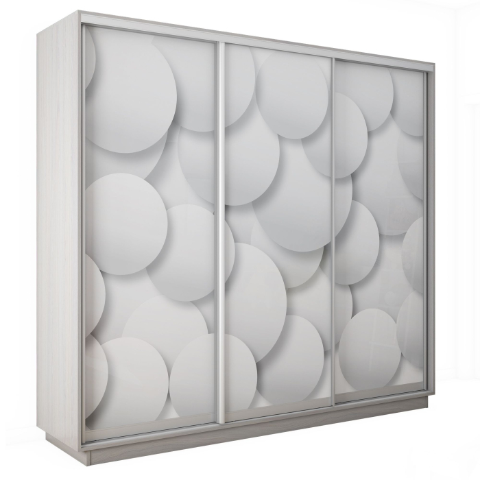 Шкафы-купе 3-х дверные, Шкаф-купе Экспресс 3-х дверный Фотопечать Шары Стекла 180х45х220