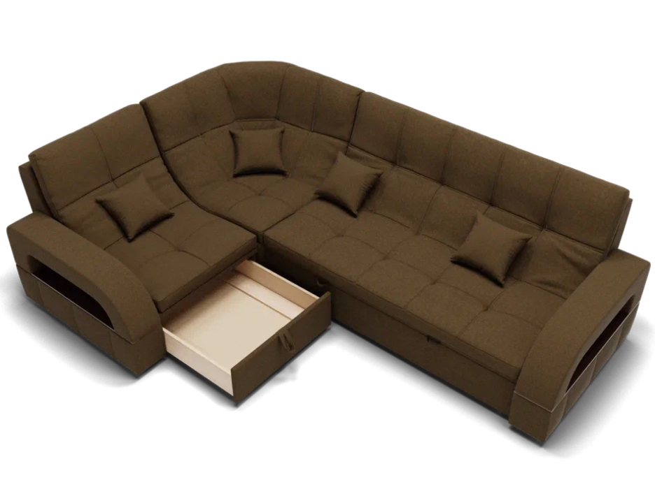 Диваны угловые в гостиную, Модульный диван Майами-3,микровелюр,антивандальная и водостойкая ткань,венеция