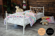 Кровати одноярусные, Детская металлическая кровать Кэтти