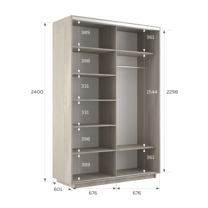 Шкафы-купе 2-х дверные, Шкаф-купе Экспресс 2-х дверный Фотопечать Шелк Стекла 140х60х240