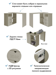 Стол угловой Дримстар ДС-5