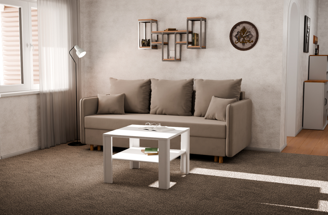 Диваны кровати со спальным местом, Прямой диван Санти,еврокнижка,велюр