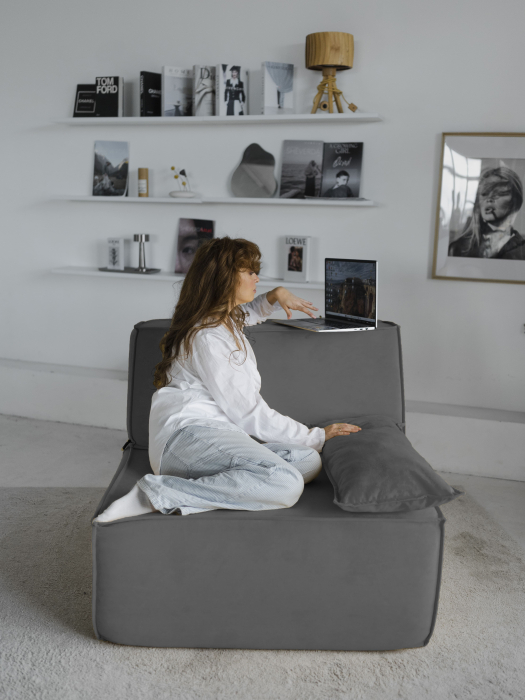 Гостиная, Бескаркасное кресло Клайд,велюр