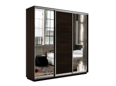 Шкафы-купе 3-х дверные, Шкаф-купе Экспресс Медиум (2 зеркала) трио 2400 x 2400 x 450