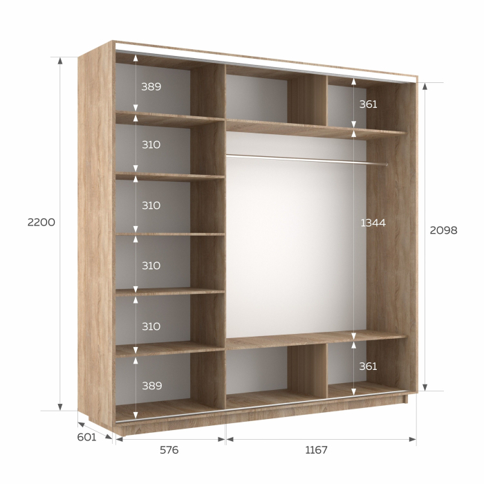 Шкафы-купе 3-х дверные, Шкаф-купе Экспресс 3-х дверный Фотопечать Ленты Стекла 180х60х220