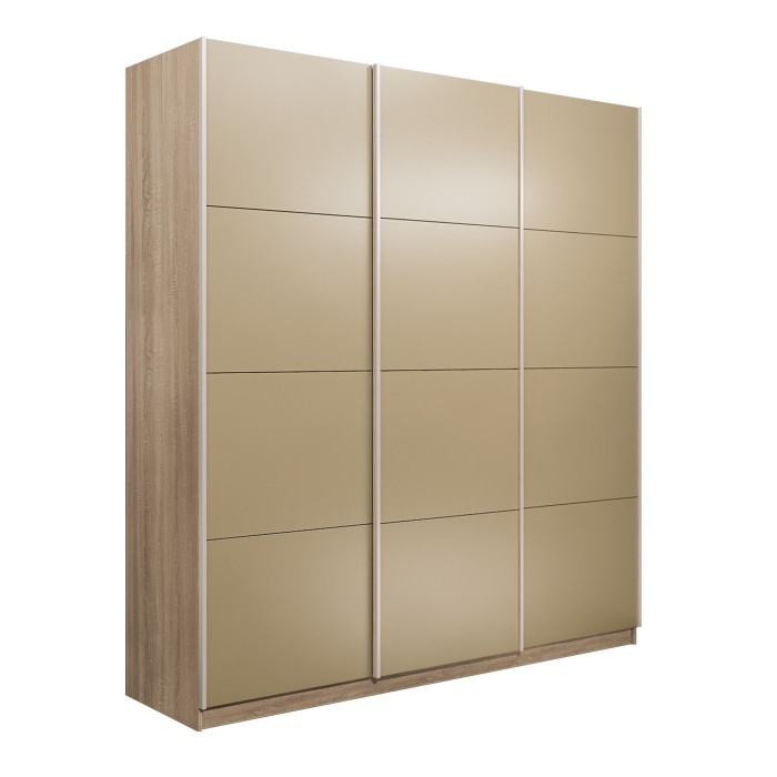 Шкафы-купе 3-х дверные, Шкаф-купе Эста 3-х дверный Стекла фисташка/Доводчик 300х66х240
