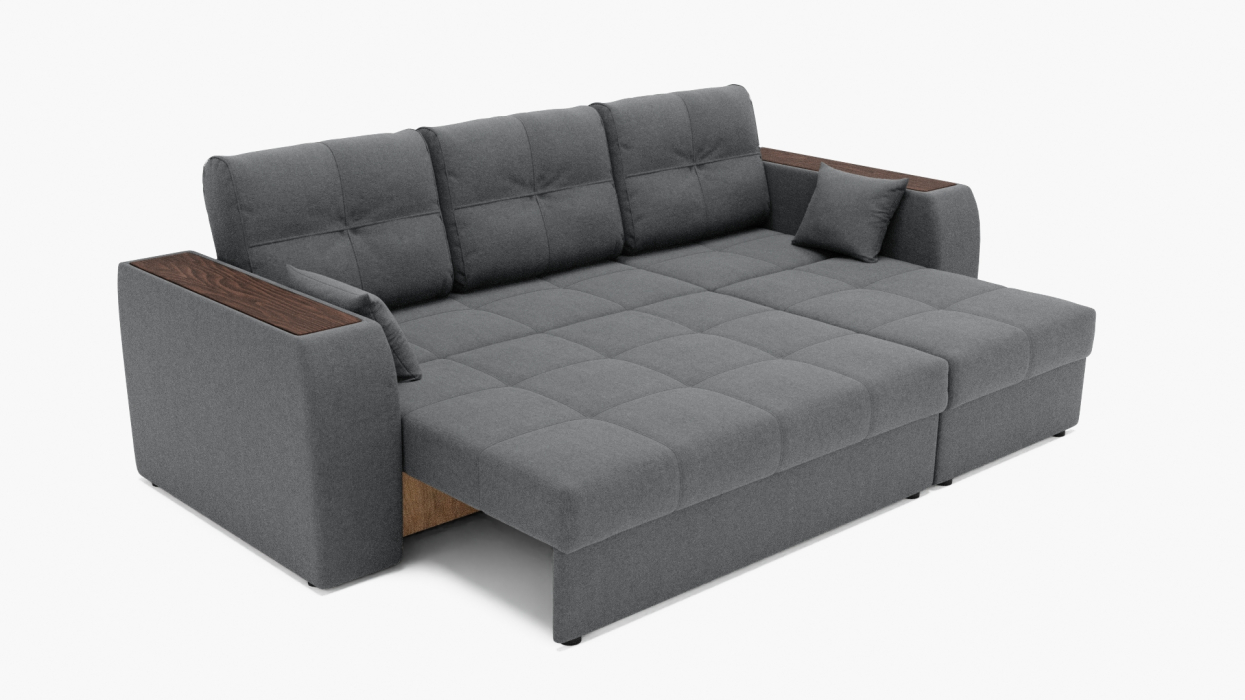 Диваны угловые в гостиную, Угловой диван Сенатор-2 ППУ, велюр