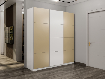 Шкаф-купе Прайм 3-х дверный Стекла фисташка/ДСП/Доводчики 180х57х230