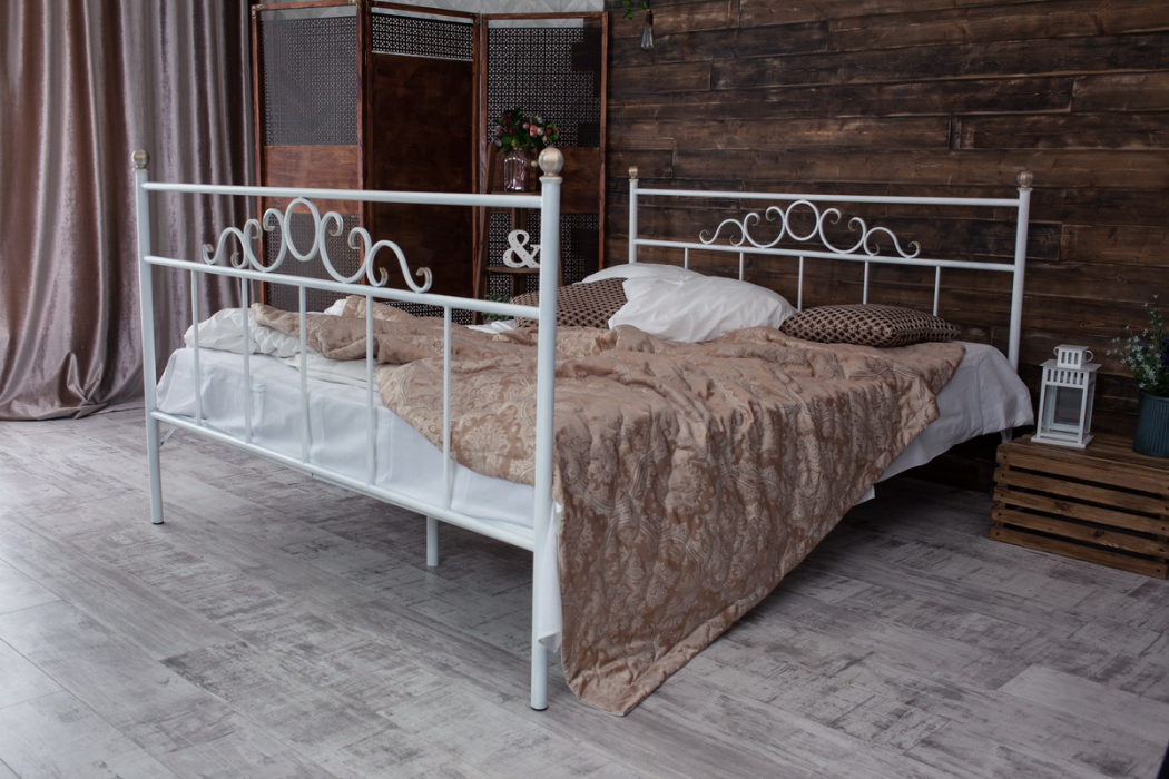 Кованые кровати, Кованая кровать Сандра1.4 с двумя спинками