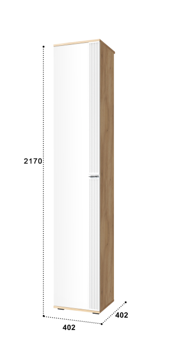 Шкафы одностворчатые, Шкаф-пенал Эмилия ЭЛ-12К глухой