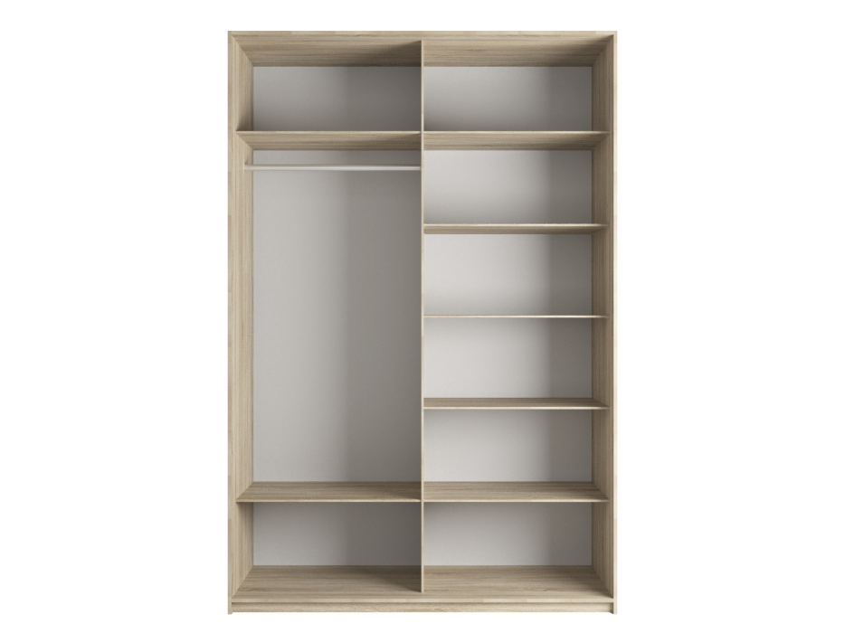 Шкафы-купе 2-х дверные, Шкаф-купе Эста ДСП+Зеркало 160х66х240