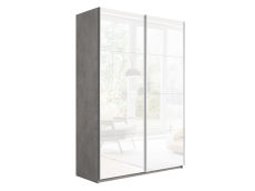 Шкафы-купе 2-х дверные, Шкаф-купе Прайм 2х дверный Белый Глянец 140х57х230
