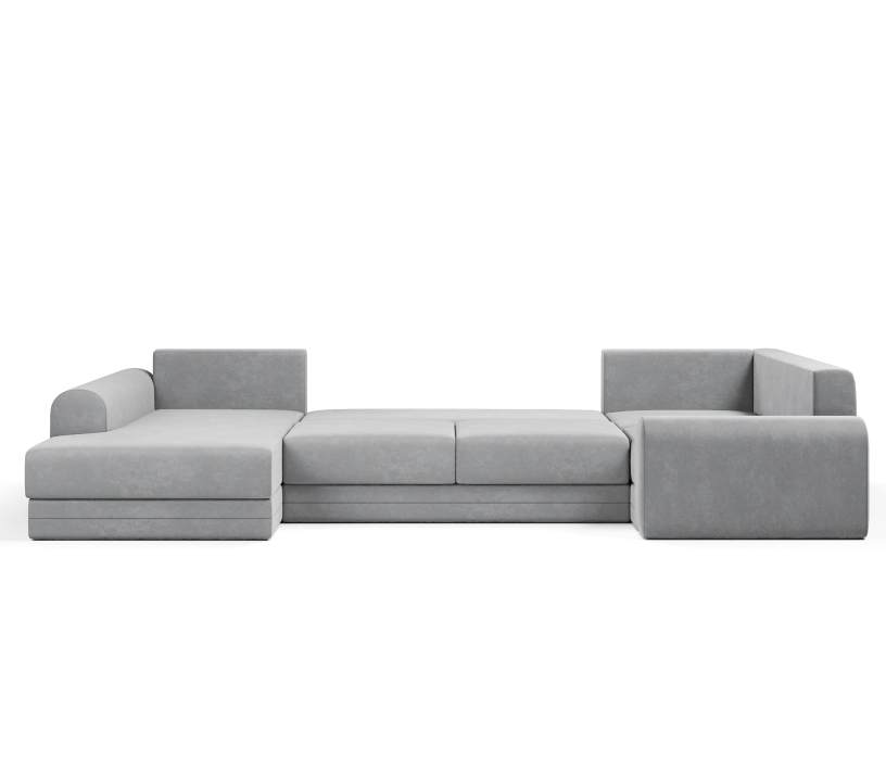 Диваны угловые в гостиную, Угловой диван Модерно П-образный, велюр