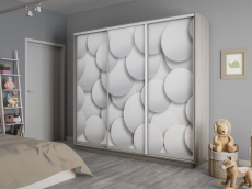 Шкафы-купе 3-х дверные, Шкаф-купе Экспресс 3-х дверный Фотопечать Шары Стекла 180х60х240