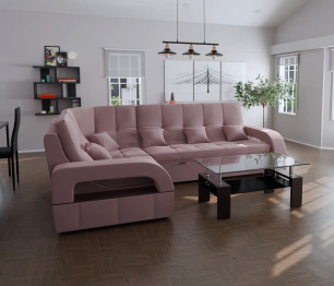 Модульный диван Майами-3,микровелюр,антивандальная ткань,венеция