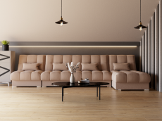 Диваны угловые в гостиную, Угловой диван Фиеста-3 НПБ, велюр