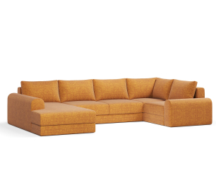 Угловой диван Модерно П-образный, рогожка