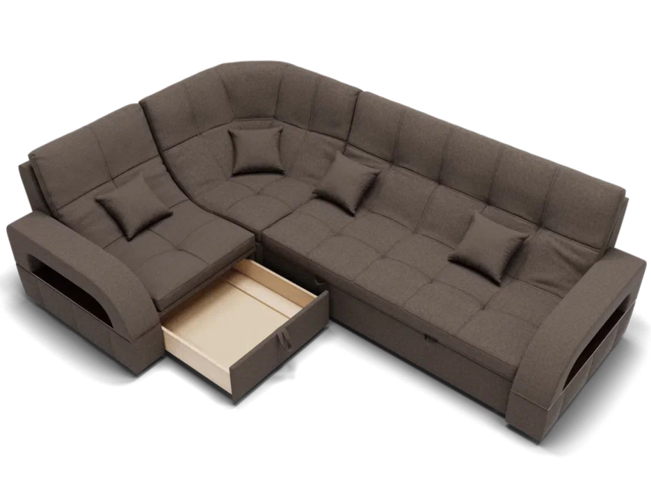 Диваны угловые в гостиную, Модульный диван Майами-3,микровелюр,антивандальная и водостойкая ткань,венеция