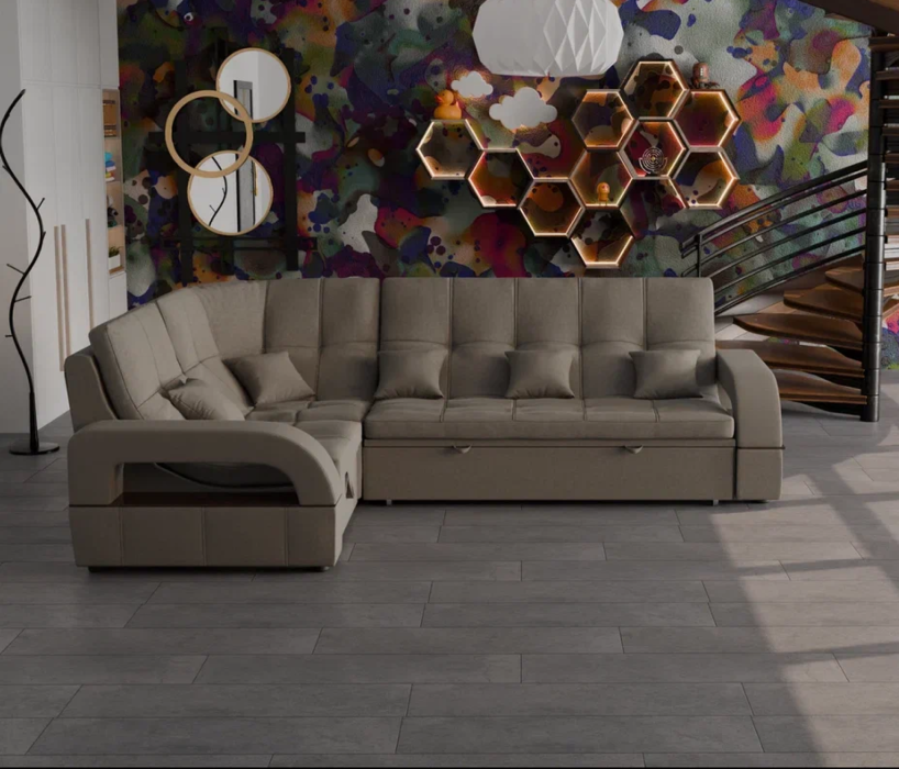 Диваны угловые в гостиную, Модульный диван Майами-3,микровелюр,антивандальная и водостойкая ткань,венеция