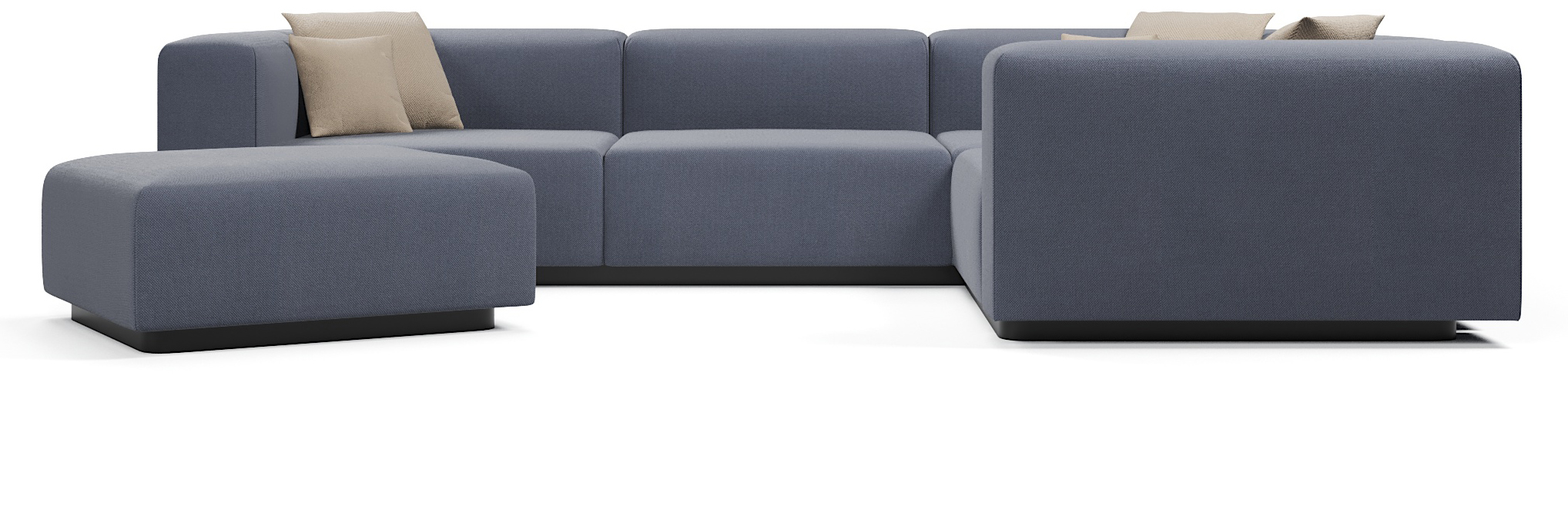 Диваны угловые в гостиную, Диван угловой модульный нераскладной Наполи 3, велюр