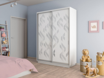 Шкаф-купе Экспресс 2-х дверный Фотопечать Ленты Стекла 160х60х240