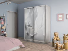 Шкафы-купе 2-х дверные, Шкаф-купе Экспресс 2-х дверный Фотопечать Шелк Стекла 140х60х240