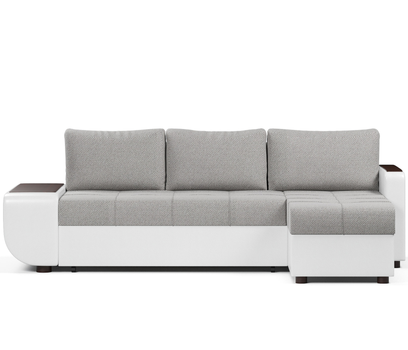 Диваны угловые в гостиную, Диван-кровать угловой Атланта со столиком еврокнижка,велюр+экокожа