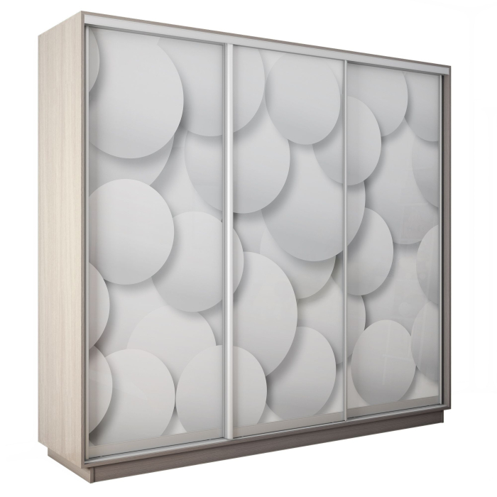 Шкафы-купе 3-х дверные, Шкаф-купе Экспресс 3-х дверный Фотопечать Шары Стекла 180х60х240
