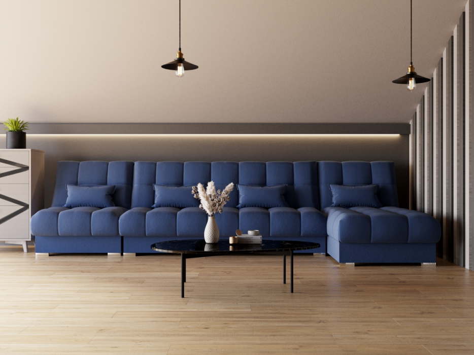 Диваны угловые в гостиную, Угловой диван Фиеста-3 НПБ, велюр