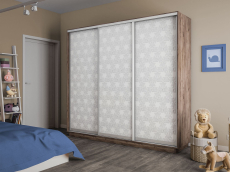 Шкафы-купе 3-х дверные, Шкаф-купе Экспресс 3-х дверный Фотопечать Калейдоскоп Стекла 180х60х220