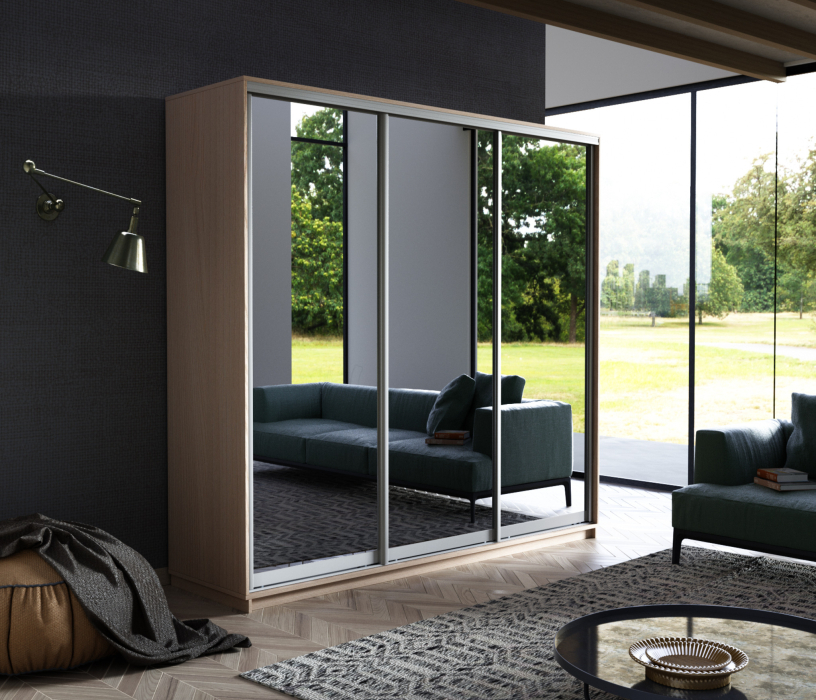 Шкафы-купе, Шкаф-купе Экспресс Экспенс трио 2400 x 2100 x 600