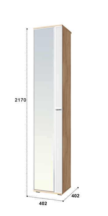Шкафы одностворчатые, Шкаф-пенал Эмилия ЭЛ-12К глухой
