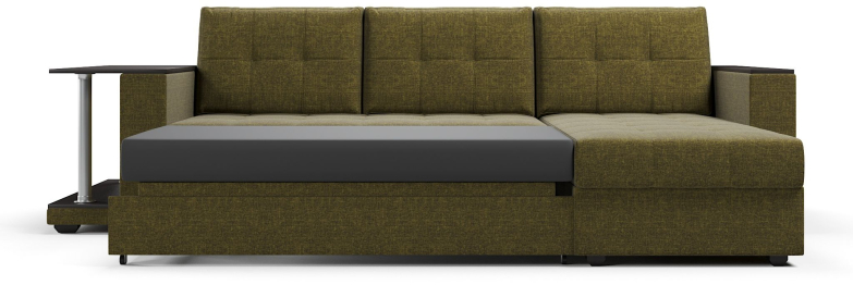 Диван-кровать угловой со столом Атланта Классик 145 , рогожка