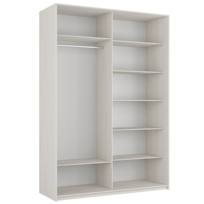 Шкафы-купе 2-х дверные, Шкаф-купе Прайм 2-х дверный ДСП/Стекло фисташка/Доводчики 160х57х230