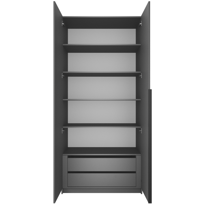 Шкафы распашные, Шкаф распашной Е1 Локер 101x52.5x220 см, с полками и модулем