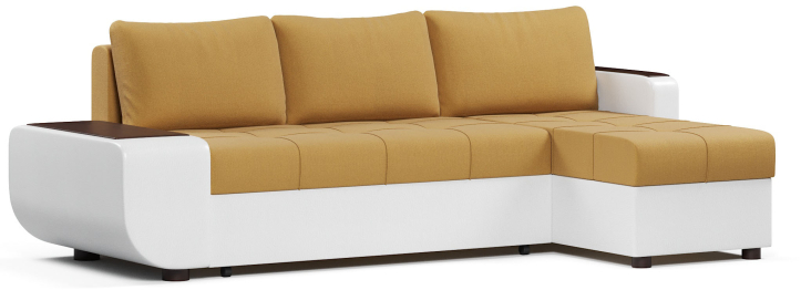 Диван-кровать угловой Атланта со столиком еврокнижка,велюр+экокожа