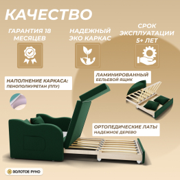 Прямой диван Бали ППУ, велюр