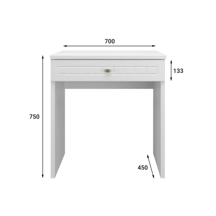 Зеркала в спальню, Гримерный столик Монблан 72К