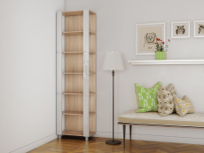 Открытые, Стеллаж модульный Универсальный 35х44х240 Белое стекло