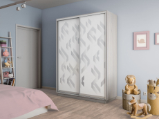 Шкафы-купе 2-х дверные, Шкаф-купе Экспресс 2-х дверный Фотопечать Ленты Стекла 160х45х240