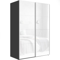 Шкафы-купе 2-х дверные, Шкаф-купе Эста Стекло белое+Стекло белое 200х66х240