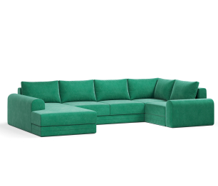 Угловой диван Модерно П-образный, велюр