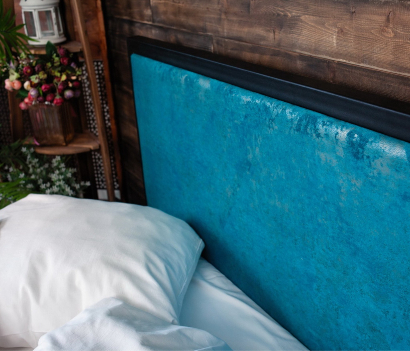 Кровати 140х200, Кровать в стиле лофт Лоренцо 1.4 (Черный)